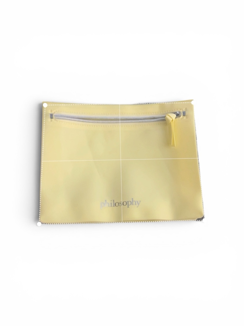 Philosophy Pale Yellow Clear Cosmetic Pouch